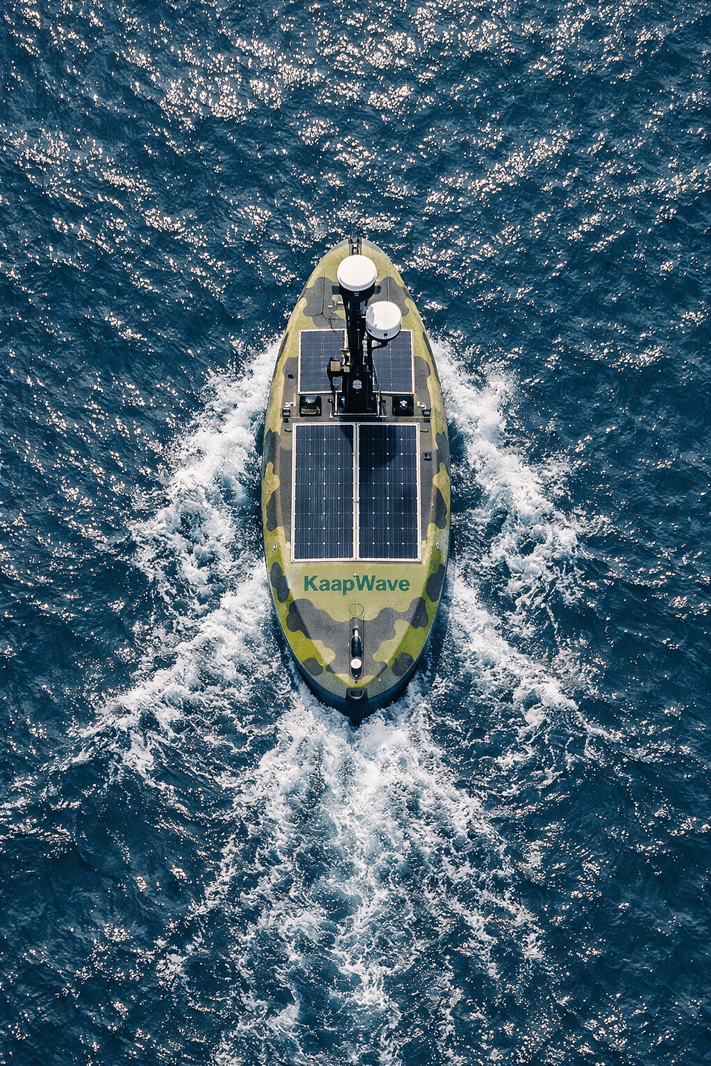 KaapWave USV in camouflage configuration for naval operations