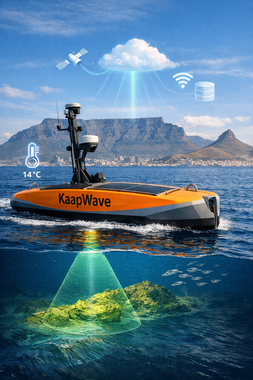 KaapWave USV with sonar and data visualisation